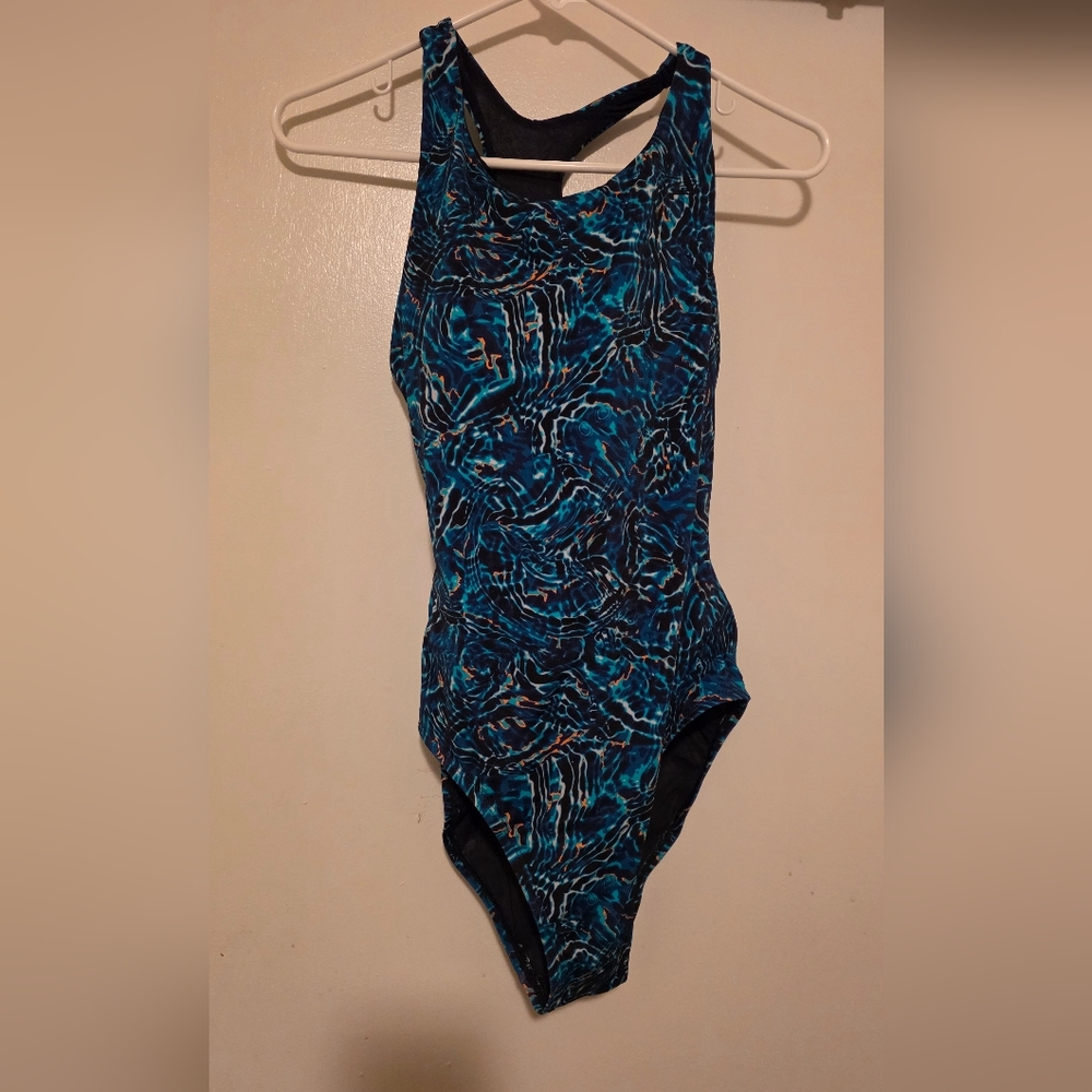 Tyr Blue Swirl One-Piece Swimsuit